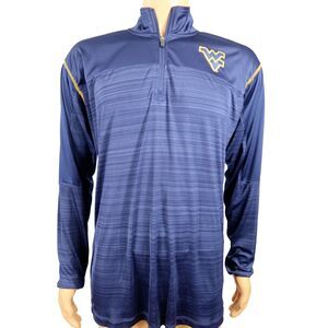 Champion WVU‎ West Virginia University Mountaineers 1/4 Zip Shirt L